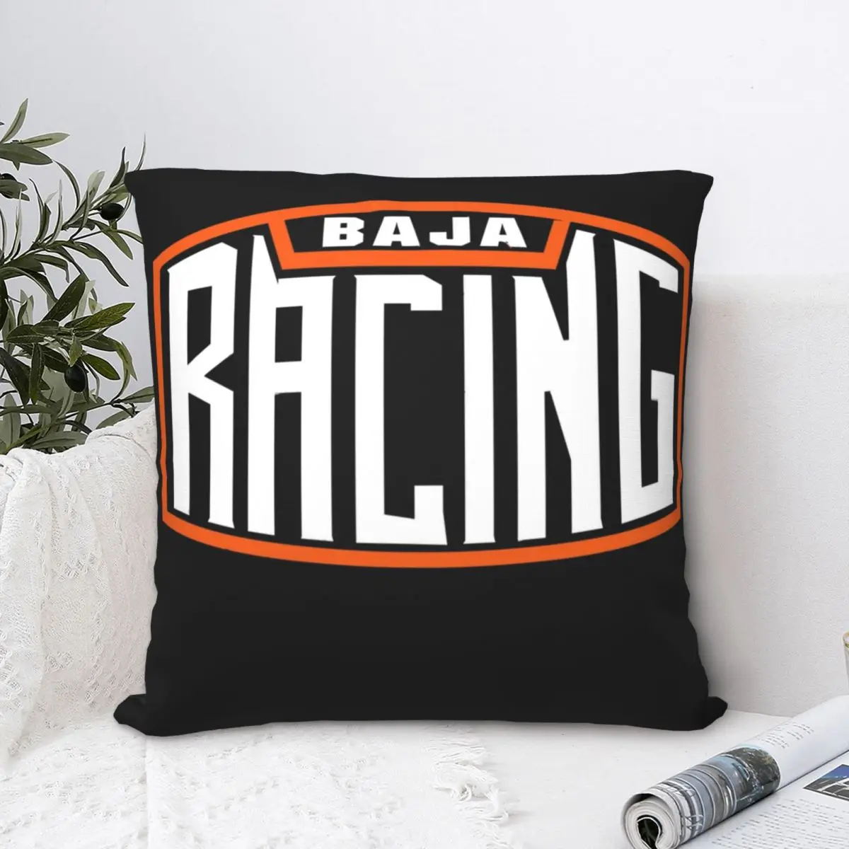 Baja Racing - 1000 Miles Ensenada La Paz Square Pillowcase Polyester Pillow Cover Velvet Cushion Decor Comfort Throw Pillow Home