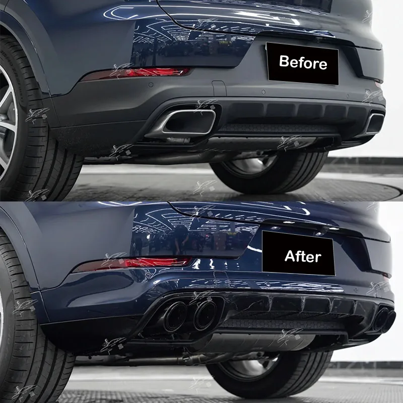 Quad Exhaust Tip For Porsche Cayenne 9Y0 3.0T Hybrid Petrol Muffler Tip Tailpipe Exhaust System Nozzle Tips