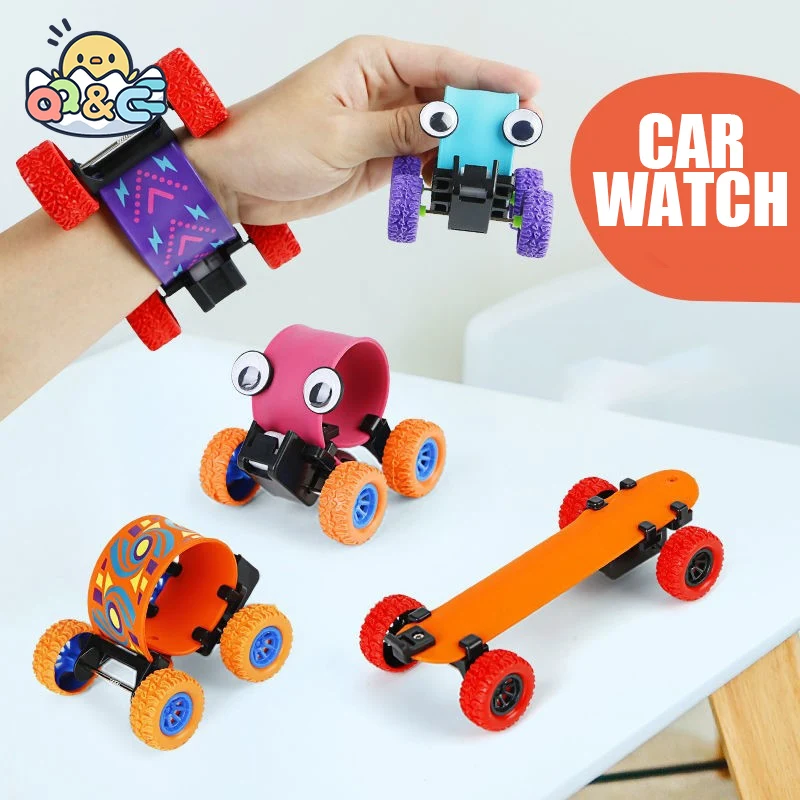 Children's toy stunt car boy's watch car is resistant to falling and rolling back off-road vehicle double sided stunt car gesture sensor remote control stunt watch rollover twisting toy car body deformation off road vehicle