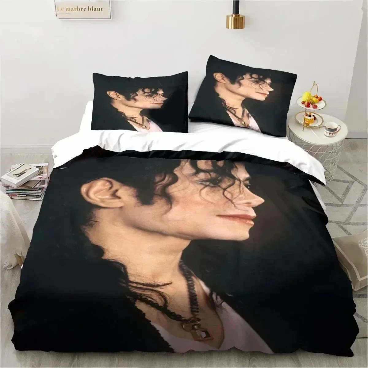 3D Printing Michael Jackson Bedding Set Pillowcase Comforter King Queen Size Boys Adult Duvet Cover Bed Set 2