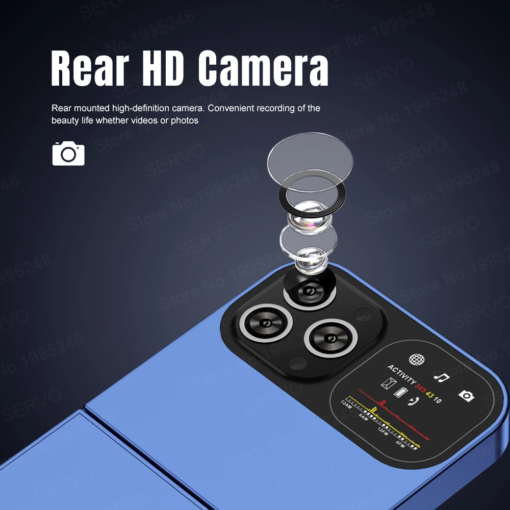 SERVO F15 Mini Foldable Mobile Phone 2 SIM Standby Cellphone Magic Voice Speed Dial Call Recording FM Radio Small Flip Telephone