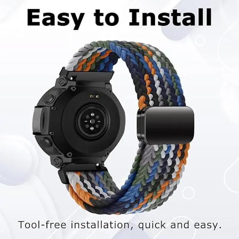 Magnetic Braided Solo Loop - Sport Nylon Elastic Bracelet Strap