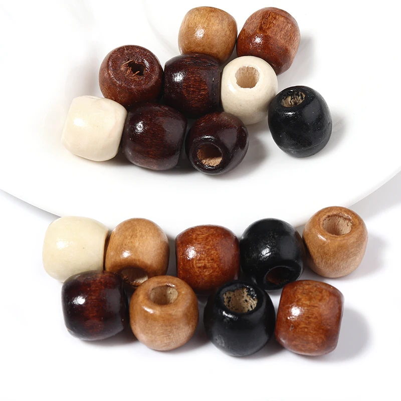100 200pcs/Lot 11mm Natural Wooden Beads for Jewelry Making Big Hole