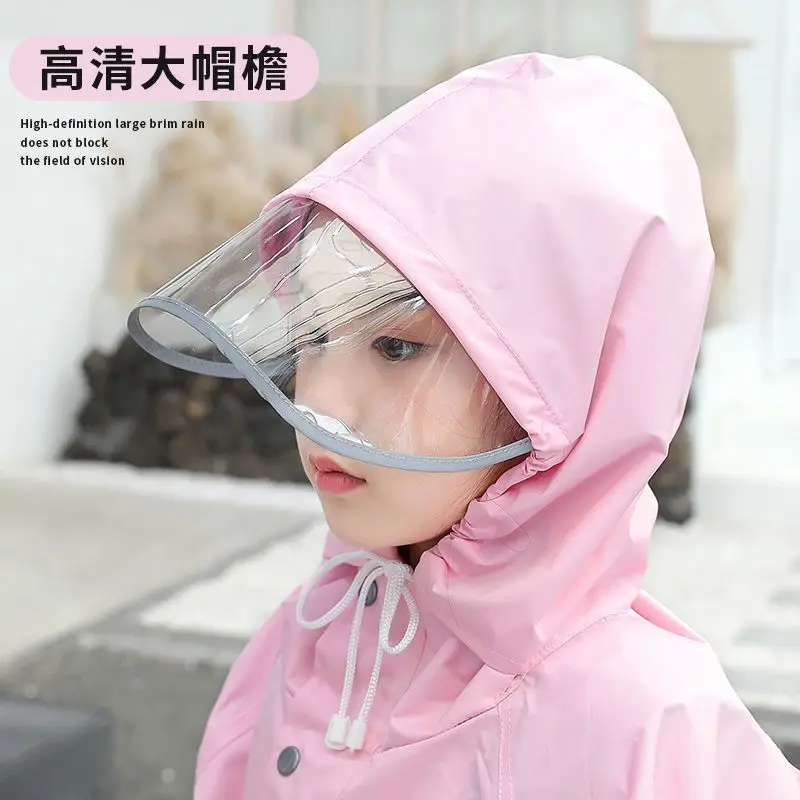 Children's raincoat EVA non disposable raincoat with backpack position school cloak cartoon cycling for boys and girls