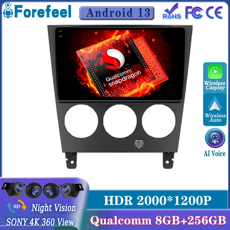 

Android13 Qualcomm Snapdragon For Subaru Impreza 2002-2006 2007 Multimedia Car GPS Player Navigation HDR No 2din Radio 5G Wifi