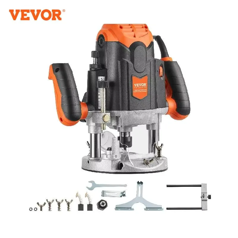 Plunge Router VEVOR 3-1/4 HP 120V Variable Speed Plunge Router for Woodworking