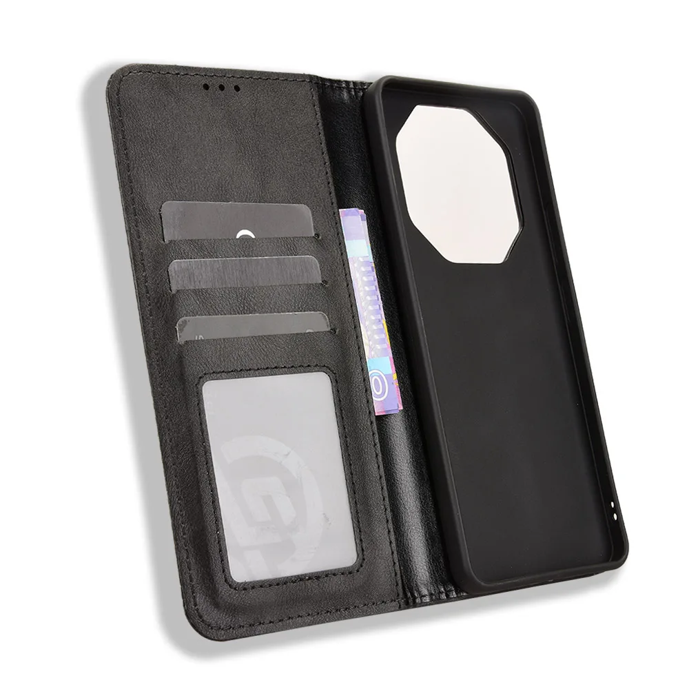 Luxury Flip PU Leather Wallet with Magnetic Adsorption Case - Elegant Phone Bag