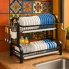 Household Bowl Rack Kitchen Dish Bowl Drainer Storage Shelf Multi Layer Countertop Dish Drying Rack Tableware Organizer Cupboard 1