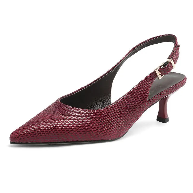 MORAZOR Size 34-43 New Sheepskin Genuine Leather Shoes Women Sandals Pointed Toe High Heels Slingbacks Pumps Party Wedding Shoe