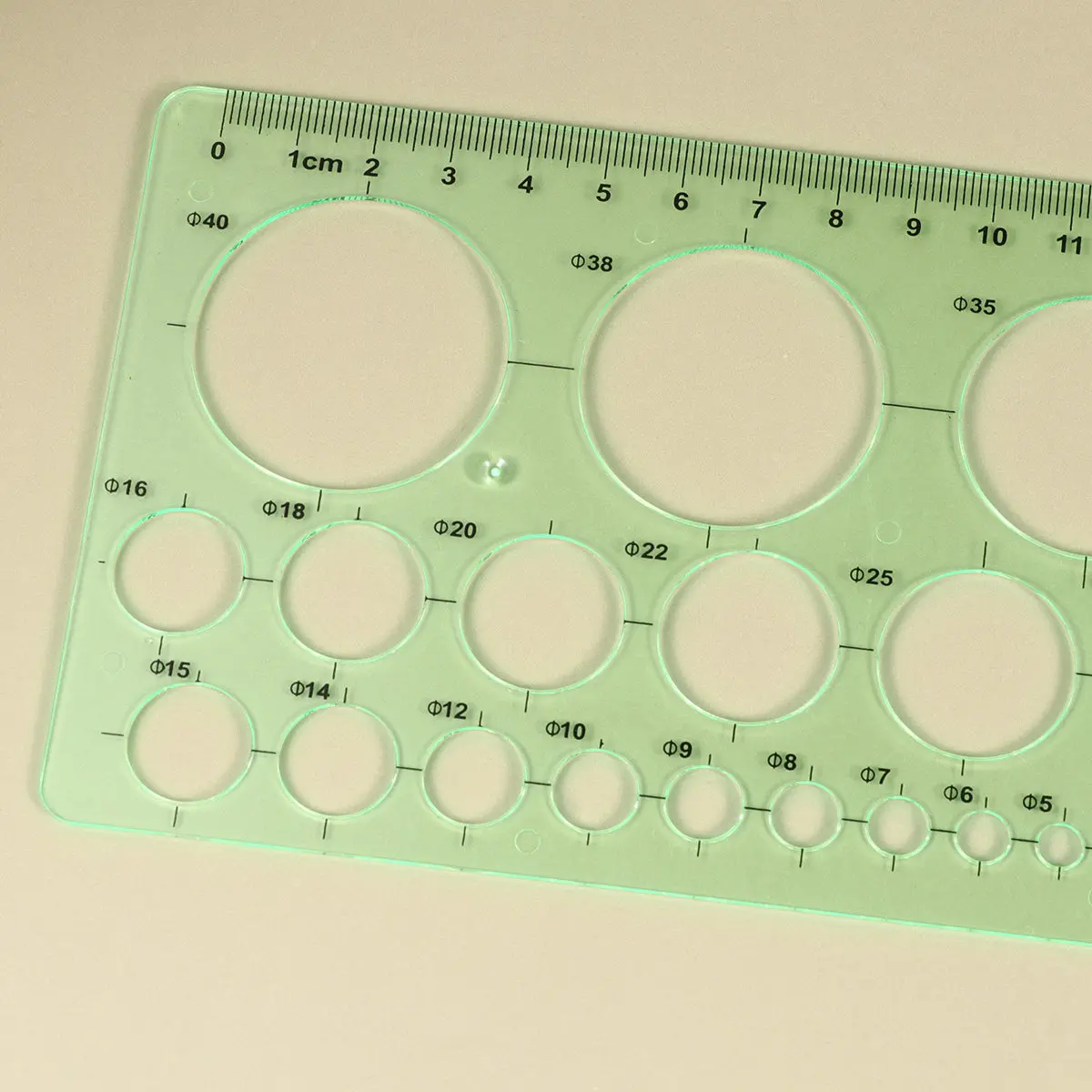 2Pcs 기하학적 투명 플라스틱 초안 눈금자 학교 사무실 미술 측정 도구용 측정 템플릿