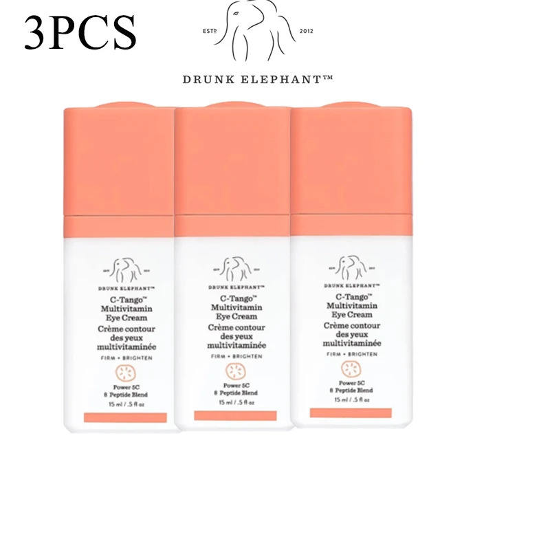 

3pcs Drunk Elephant C-Tango Eye Cream Vitamin C Brightening Restorative Under Eye Moisturizer Remove Dark Circles Eye Bag