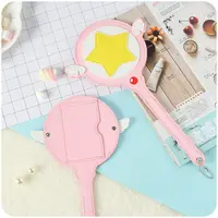 Sac à cartes en cuir PU, mignon Anime baguette magique, porte-cartes de Bus, métro, porte-cartes avec ailes 3
