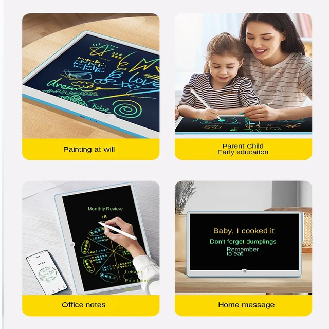 Tableau d'écriture LCD 19 pouces, outils d'écriture d'art et de peinture pour enfants, jouets éducatifs pour filles de 3 4 5 6 7 ans, jouets pour bébés garçons 5