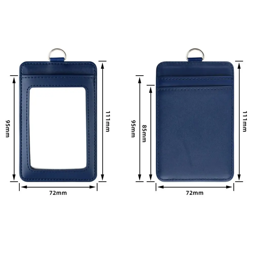 Portabadge In Pelle PU Con Cordino - 2 Pezzi Verticali Per Ufficio, Scuola O Ospedale - Foto 3