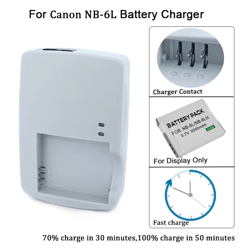 Cb-2Lye 2Lye Cb-2Ly 2Ly Charger Camera Per Canon Nb-6L Nb6L Batteria S90,S95,S120,D10,D20,D30,Sd770Is,1300Is,170Is Fotocamera