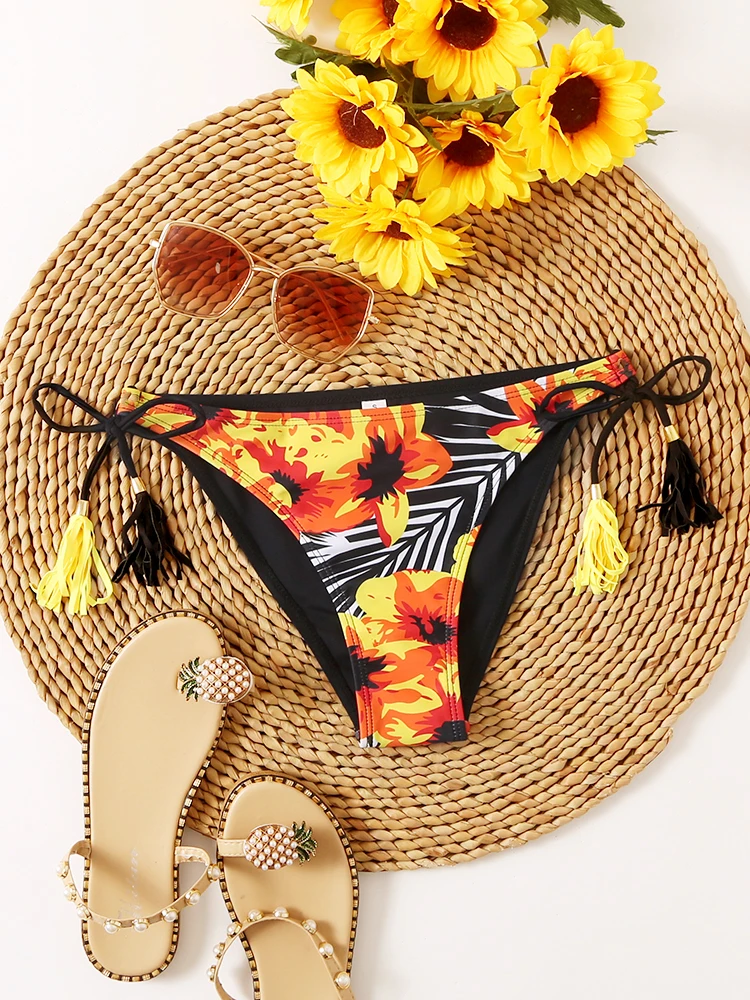 High Waist Thong Bikini Bottoms Sexy Women Swimsuit Briefs Bikinis