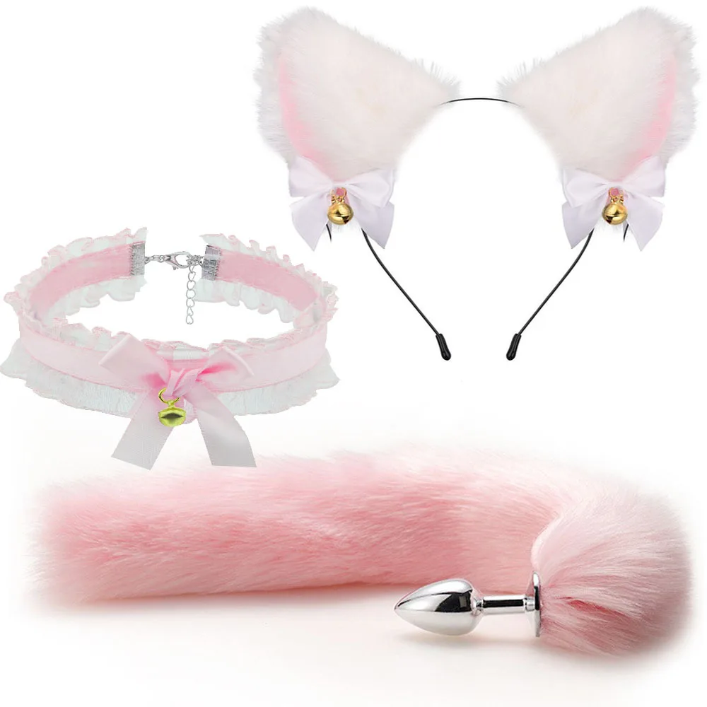 Fox Anal Plug Woman Tail Cat Plug Foxtail Plug Tail In The Ass Panties Sex Toys Soft Cat Ears Headband Erotic Couple Accessories - Anal Plug pic pic