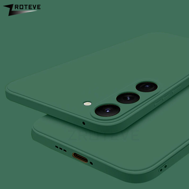 S23 étui ZROTEVE carré en Silicone liquide couverture souple pour Samsung Galaxy S22 S21 S20 FE S10 E S10E S9 Plus Note 10 9 20 étuis Ultra_voghion.com