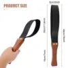 Riding Crop for Horses, Leather Paddle with Anti-Slip Wooden Handle, 19'' Equestrianism Crops 3