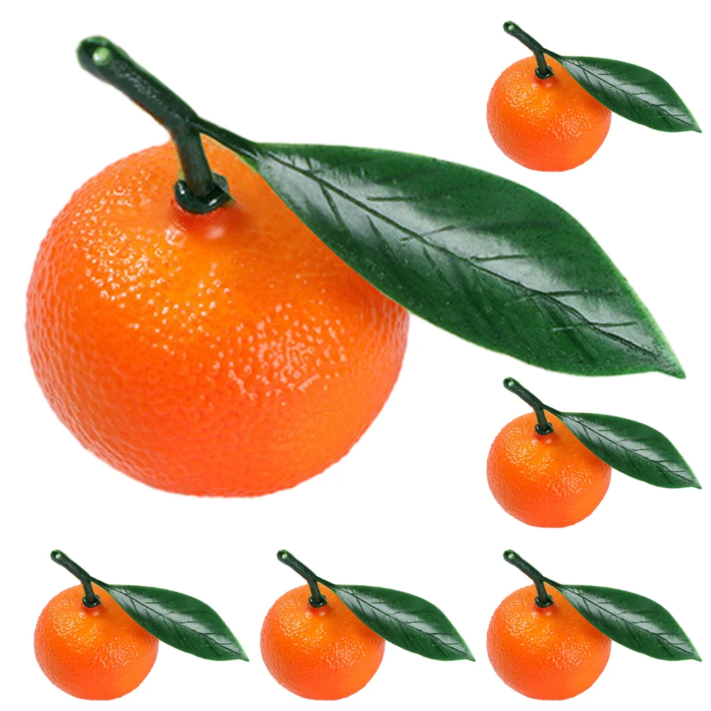 

6 Pcs Home Decor Artificial Orange Fruit Simulation Models Fake Fruits Imitation Adornment