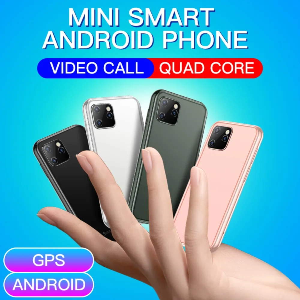 Mini Android 6.0 Cell Phones With 3D Glass Slim Cute Smartphone Google Play Market Body HD Camera Dual Sim Quad Core  Soyes XS11