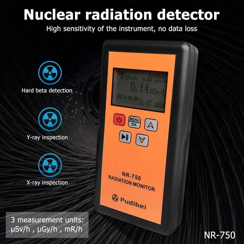 

Nuclear Radiation Meter Handheld Nuclear Radiation Detector Professional X Beta Gamma Ray Tester High Accuracy Marble Dosimeter