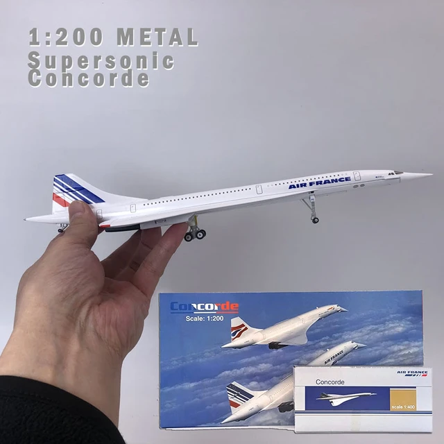 1:200コンコルド飛行機モデルエアフランス超音速旅客機静的表示30