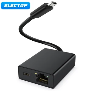 Сетевая USB-карта ELECTOP, Ethernet-адаптер Micro на 100 м, сетевая карта для 4K Fire TV Stick, коммутатор Ethernet, маршрутизатор