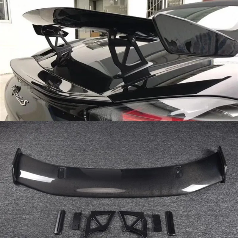 

For Real Carbon Fiber Spoiler Accessories Porsche Cayenne 718 981 987 Cayman Boxster Car Trunk Rear Lip Wing Tail Refit 1990-ON