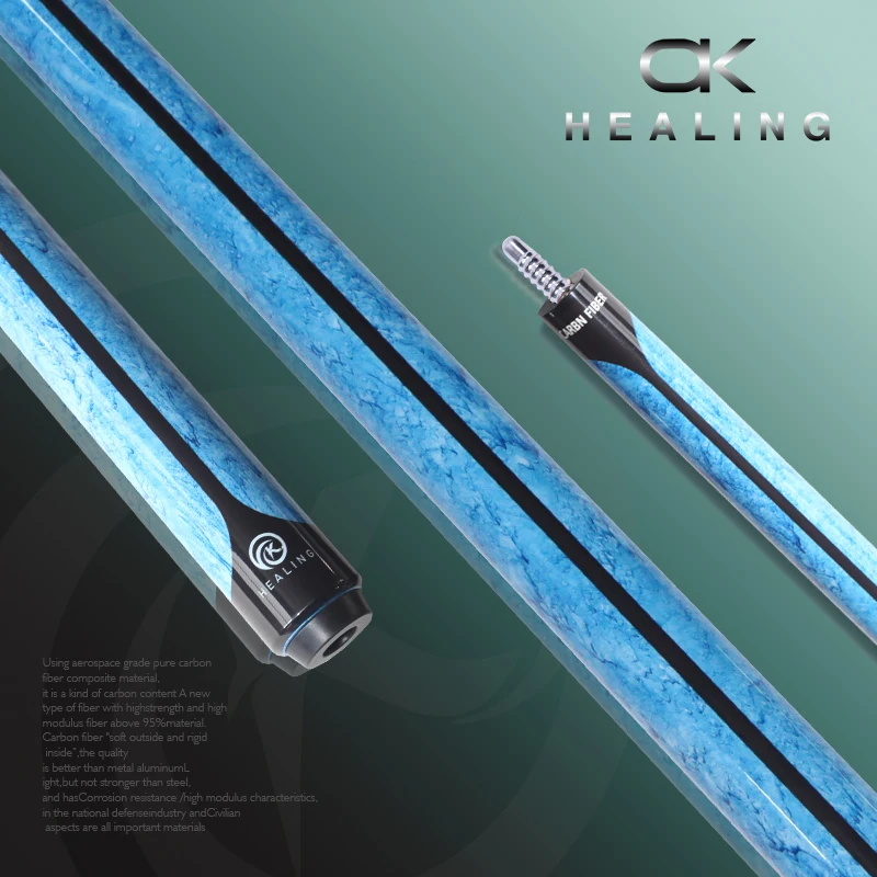 OKHEALING ジャンプキュー カーボンファイバー Amazon.co.jp: HEALING ビリヤード キュー カーボン 電木皮頭 黒