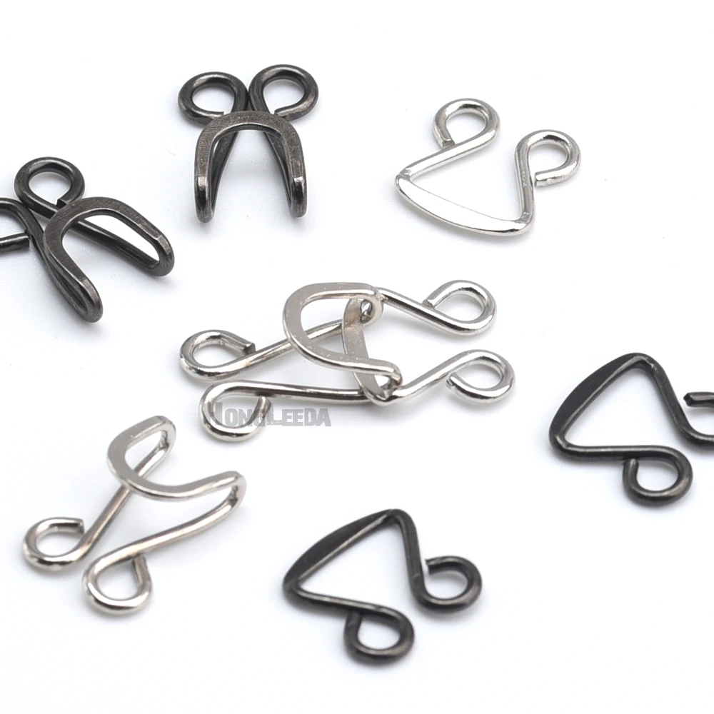 50sets,16 #,Metal hook for skirt and skirt, silver Nickle sewing hook, large size, HE-028