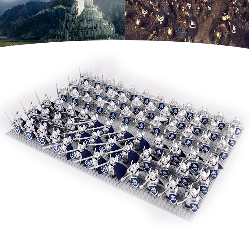 Soldato Orcs Army Figures Armor Guard Warrior Archer Medievale Dol Amroth Knights Building Blocks Mattoni Giocattoli Regali