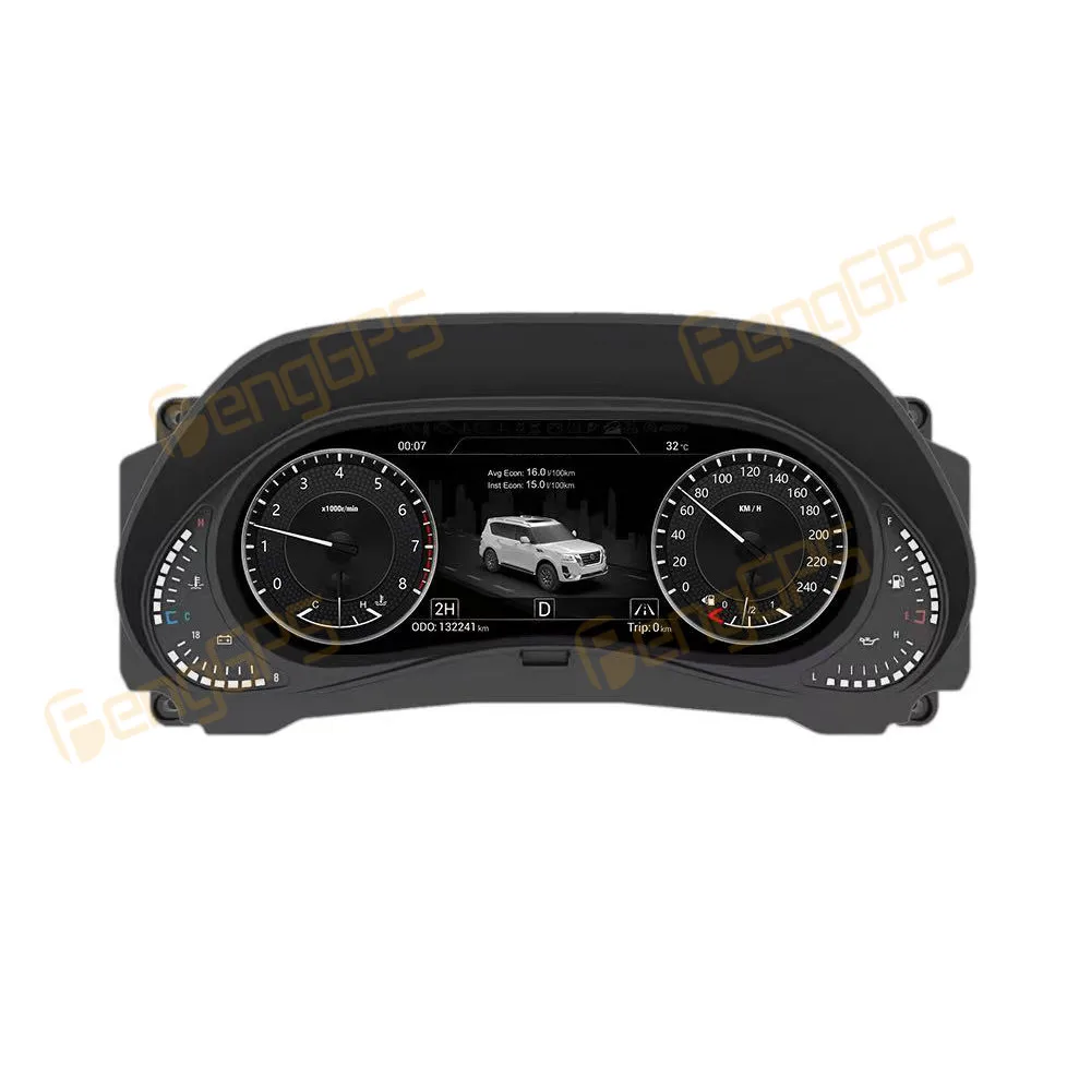 Para Nissan Patrol Y62 2010-2021 tablero LCD de coche Digital clúster Virtual cabina instrumento Linux Panel velocímetro Accesorios 3