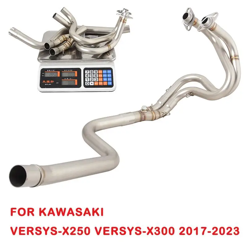 

Header Pipe For Kawasaki Versys-X 300 X250 2017-2023 Motorcycle Exhaust Muffler Front Tube Stainless Steel Connect Original Tips