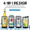 14oz Car Insulated Can Cooler, Universal Stainless Steel Double Lid Beer Cup Cooling Ice Water Bottles Insulated Slim Can Cooler 6