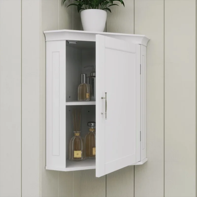 

Somerset Bath 2-Shelf Corner Wall Storage Cabinet, White