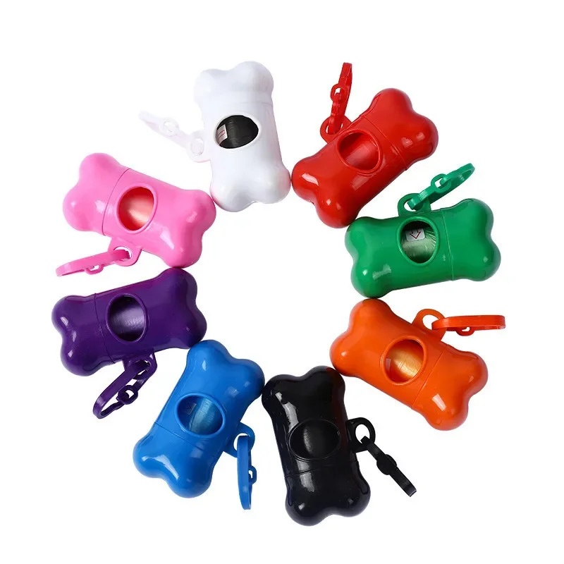 Pet Waste Bag Dispenser for Dog Waste Bag Holder Plastic Garbage Dispenser Carrier Case Dog Pet 1 Roll Poop Bags