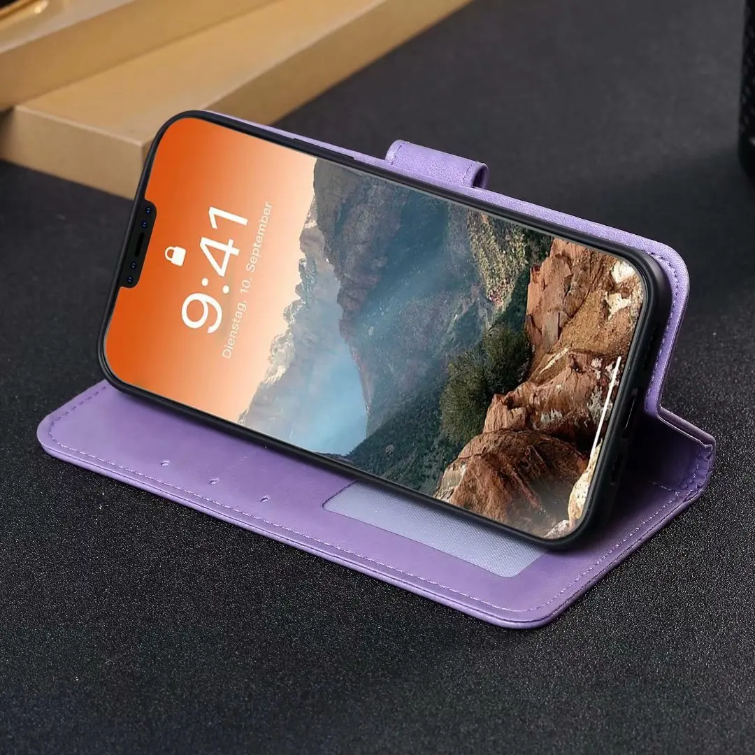 New Style Embossed Pu Leather Wallet Case For Samsung Galaxy S23 Ultra S23 Plus S23 S22 S21 S20 S10 S21Fe Note 20 10 Card Slots