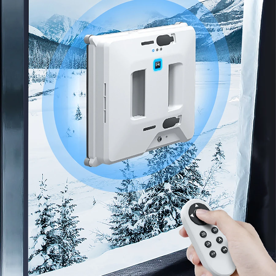 Robotic Window Cleaner Sprayer Remote Control High Suction Anti-falling Window Washing From Two Sides Home Glass Cleaning Robot 4