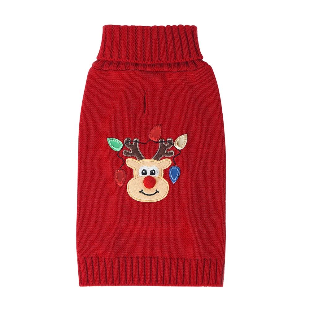 Hundepullover Mit Karomuster & Rollkragen – Warm, Weich, Mit Leinenloch, Für Kleine & Mittlere Hunde
