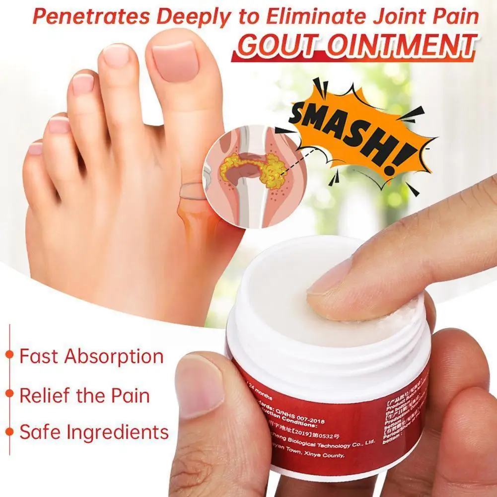 1pc Gout Treatment Ointment Artritis Finger Bunion Pain Cream Chinese