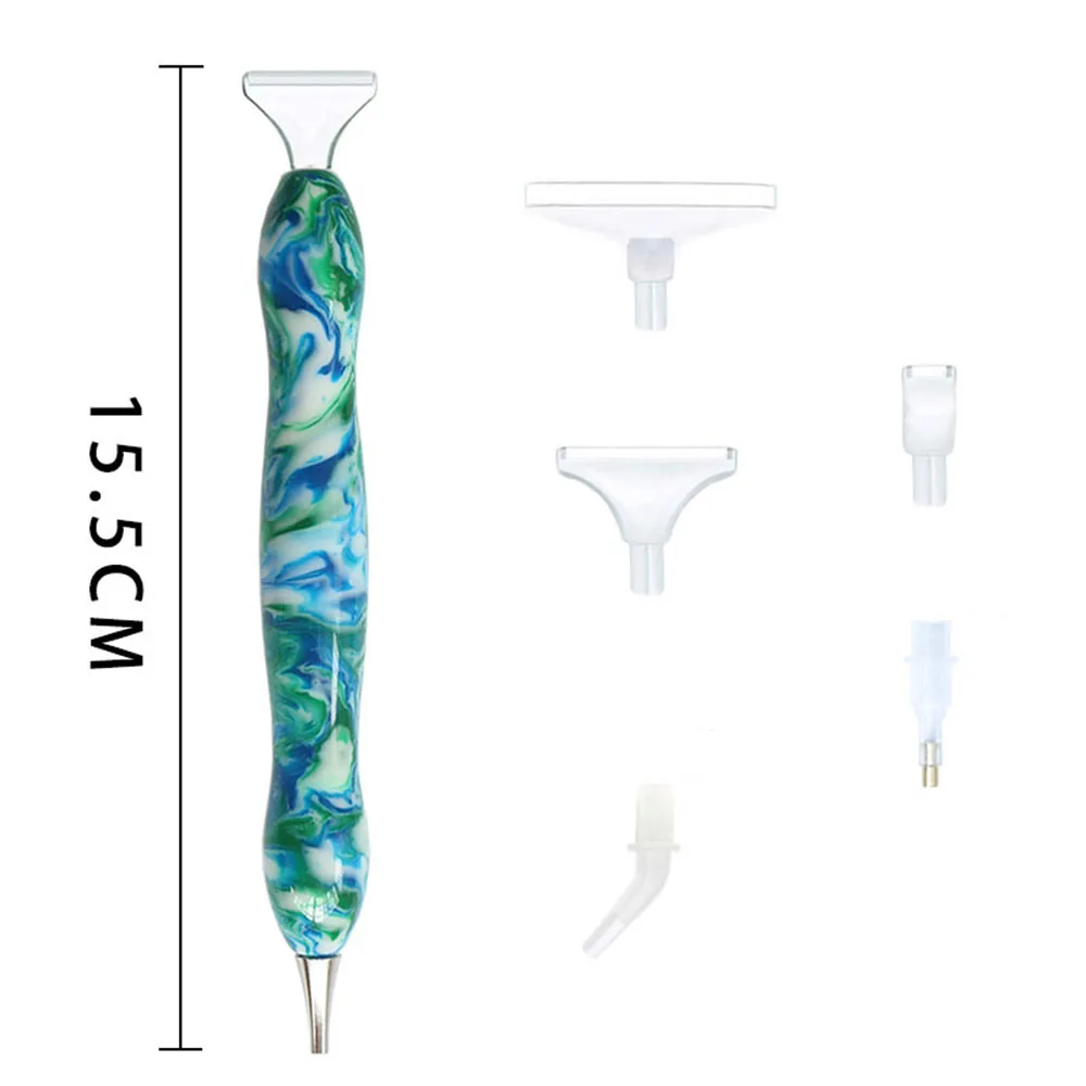 5D DIY Resin Diamond Painting Pen With Alloy Replace Pen Head Point Drill Pens Cross Stitch Embroidery Craft Nail Tool Set