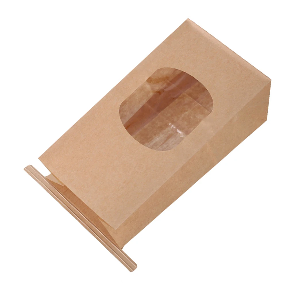 50 Pack Kraft Paper Bakery Bags with Transparent Window – Non-Sticky, Sealing Pouches f... - SKU KPBB1616 - UGI Packaging