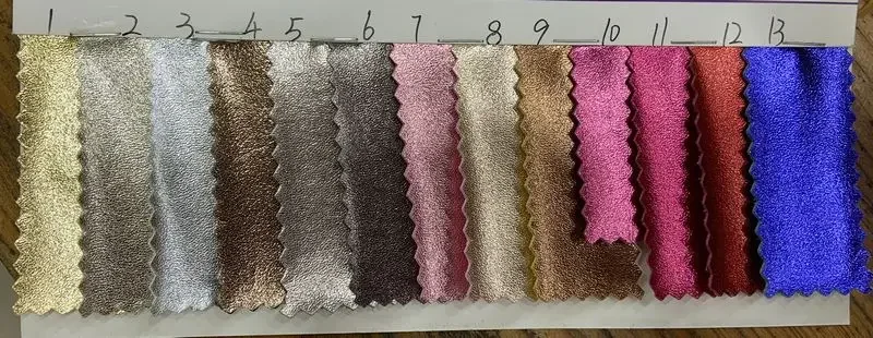 0.8mm 두께 금속 미세결 텍스처 마이크로파이버 PU 가죽 소재