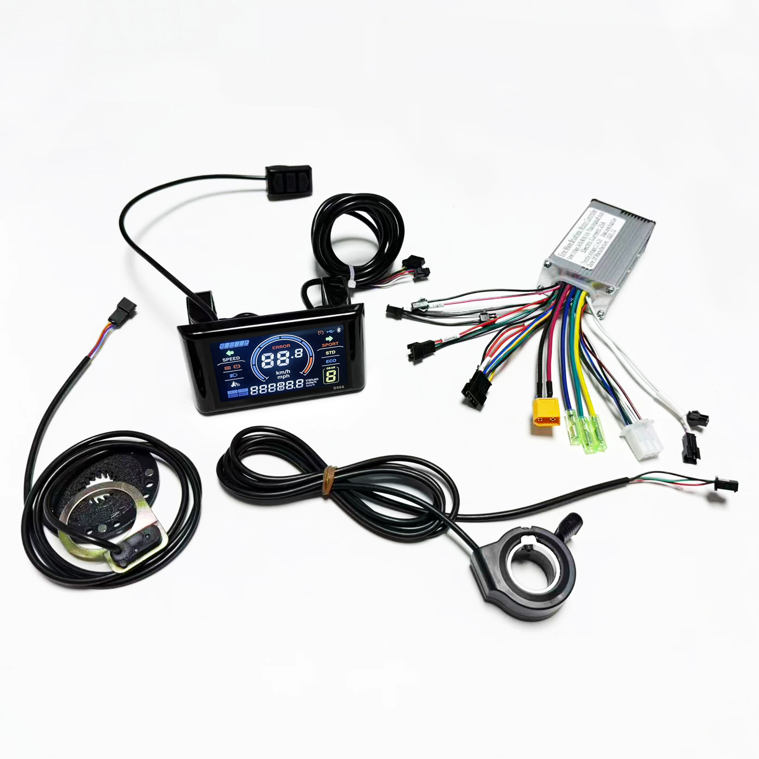 Sine Wave Controller With S966（sw900）LCD Display 24V 36V 48V 350W 500W 25A Ebike
