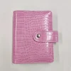 A7 Small Notebook Binder Faux Crocodile Leather Notepad Portable Budget Sheets ，with 45 Blank Inside Pages 5