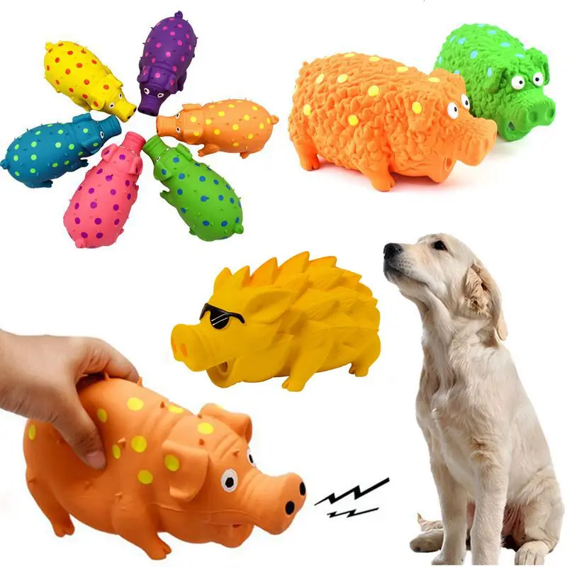 

Pet Dog Toy Squeaky Rubber Toy Dog Latex Chew Toy Pig Shape Bite Resistant Puppy Sound Toy For Small Medium Large Dog Toy