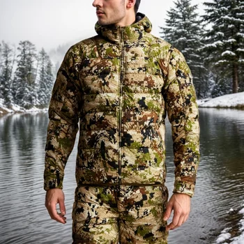 Men's Kelvin Light down winter camouflage jacket - fishing hunting suit 1