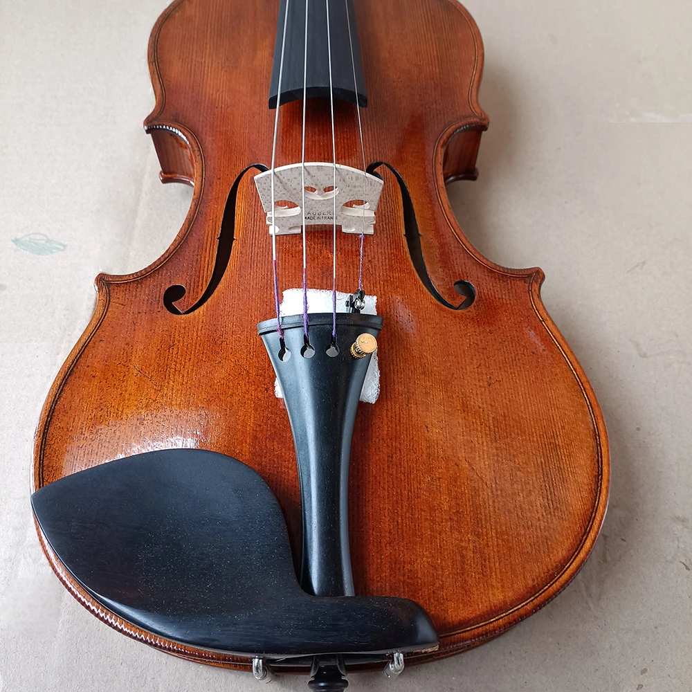 Over 30 years One piece Maple violin 4/4 size Italian retro Oil varnish Violines professional Musical Instruments with accessory