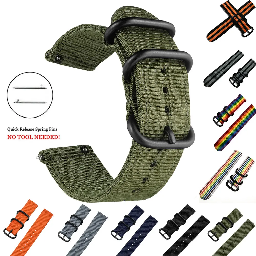 

18mm 24mm 22mm 20mm Woven Nylon Watch Sport Strap Band For Samsung Galaxy Gear S3 S2 Classic Active 1/2 for Amazfit Fabric band